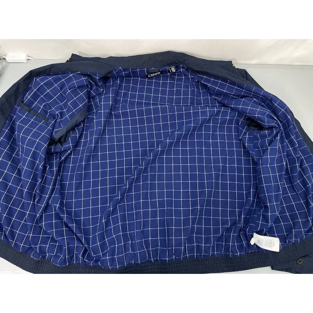 Chaps Ralph Lauren Harrington Bomber Jacket Lightweight Zip Casual Blue Mens XL
